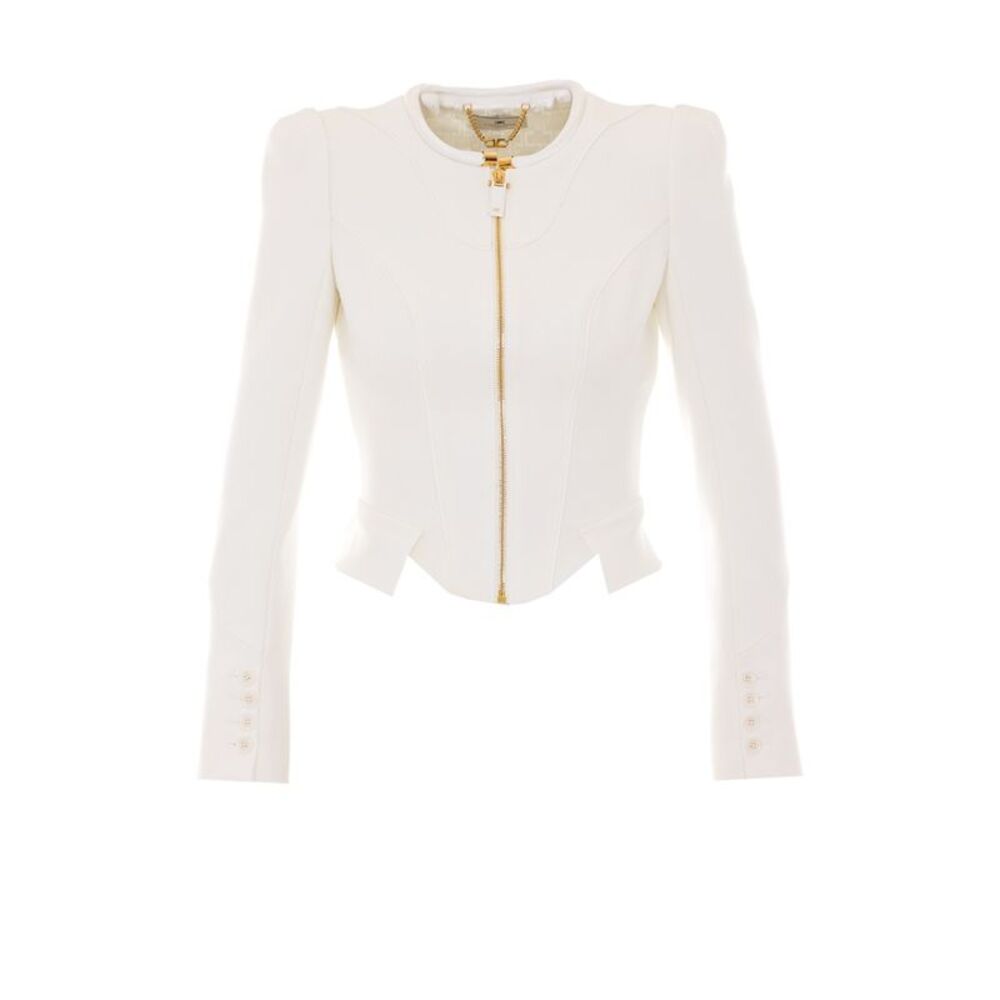 Elisabetta Franchi Women Double Cracked And Satin Jacket
